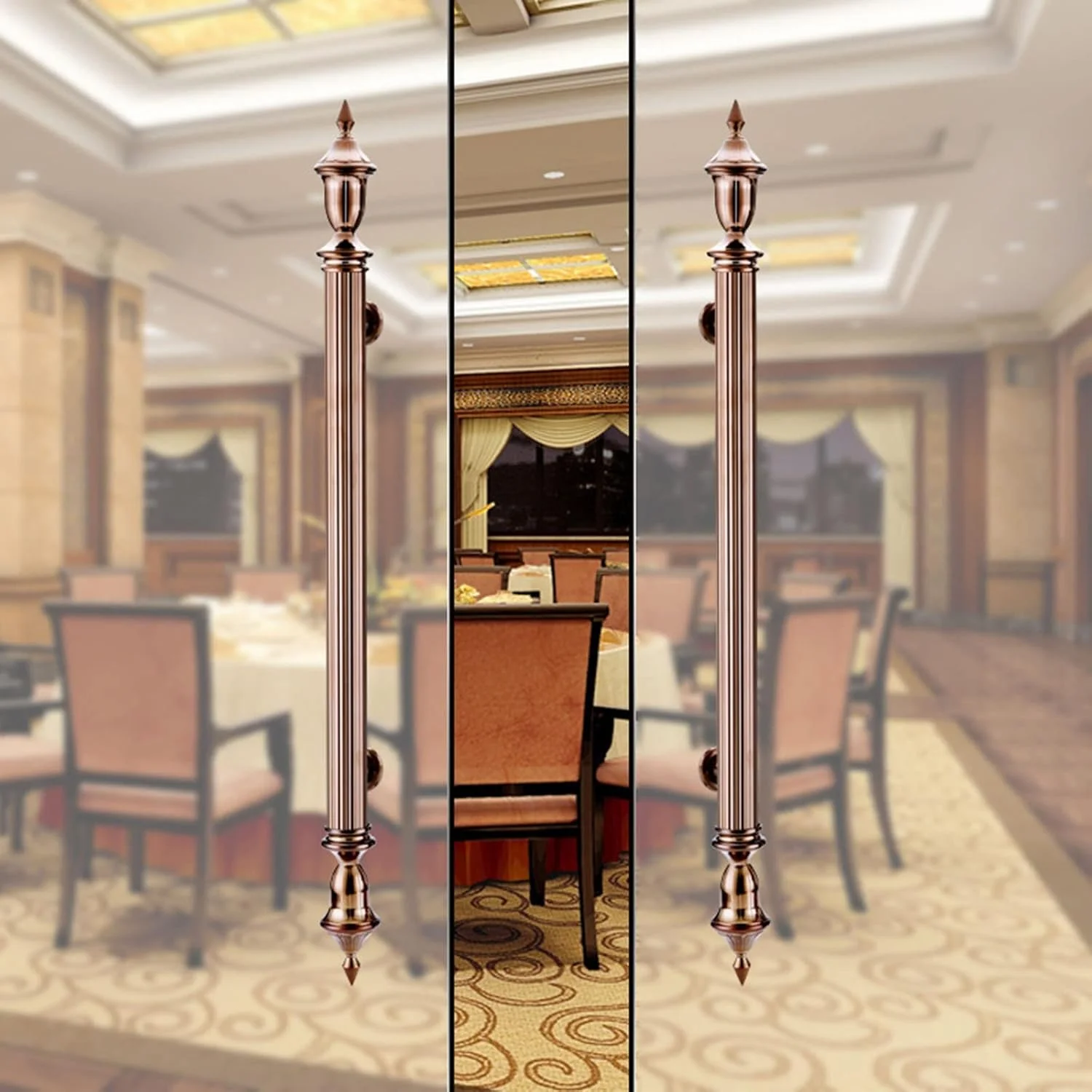 دستگیره درب کشویی انبار، مناسب برای درب حمام/آشپزخانه/فضای داخلی، یک جفت دستگیره دو طرفه با کیت کامل، برای درب چوبی/درب ورودی، مدل 3-60 سانتی متر/23.6 اینچ دستگیره درب کشویی انبار، مناسب برای درب حمام/آشپزخانه/فضای داخلی، یک جفت دستگیره دو طرفه با کیت کامل، برای درب چوبی/درب ورودی، مدل 3-60 سانتی متر/23.6 اینچ