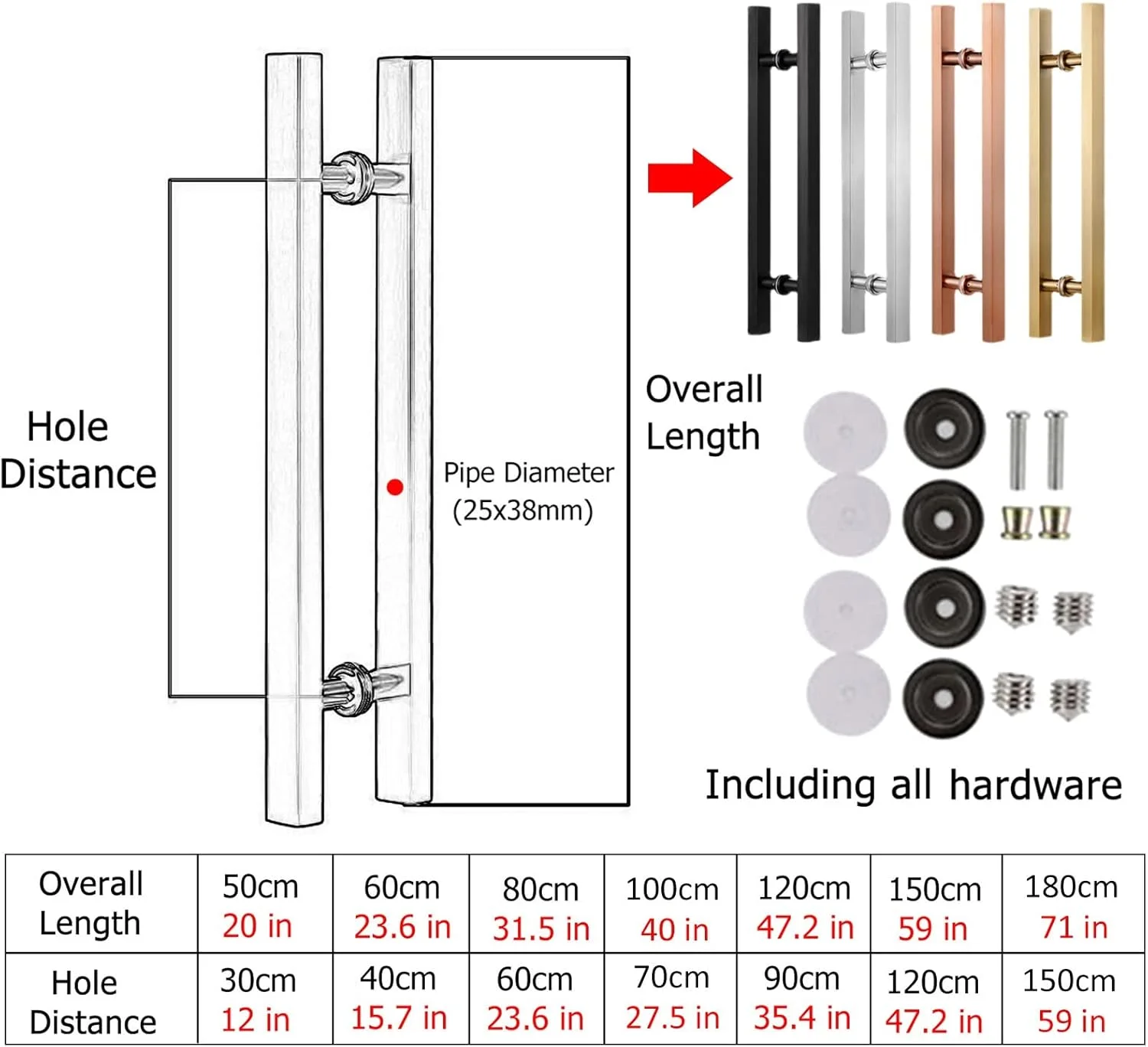 دستگیره میله ای کششی مدرن، دستگیره درب کشویی انبار برای درب های ضخیم 3 اینچی، دستگیره های ضد آب برای حصارهای پاسیو باغ بیرونی، مقاوم و دو طرفه، مشکی - بلند 120 سانتی متر / 47.2 اینچ دستگیره میله ای کششی مدرن، دستگیره درب کشویی انبار برای درب های ضخیم 3 اینچی، دستگیره های ضد آب برای حصارهای پاسیو باغ بیرونی، مقاوم و دو طرفه، مشکی - بلند 120 سانتی متر / 47.2 اینچ