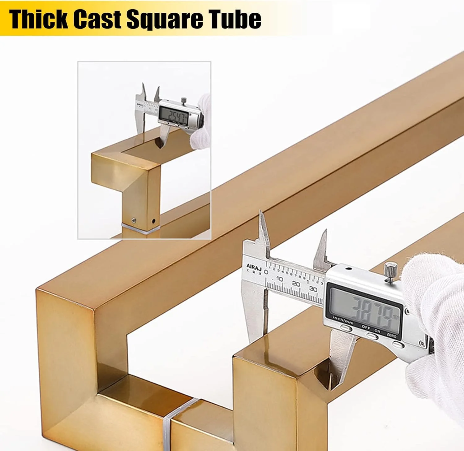 دستگیره درب ورودی مدرن، دستگیره های بلند درب جلو، دستگیره فشاری کششی استیل ضد زنگ درجه تجاری سنگین، برای درهای کشویی انبار/فروشگاه ها/شیشه ای، مدل Rose-80cm/31.5in - 78cm
