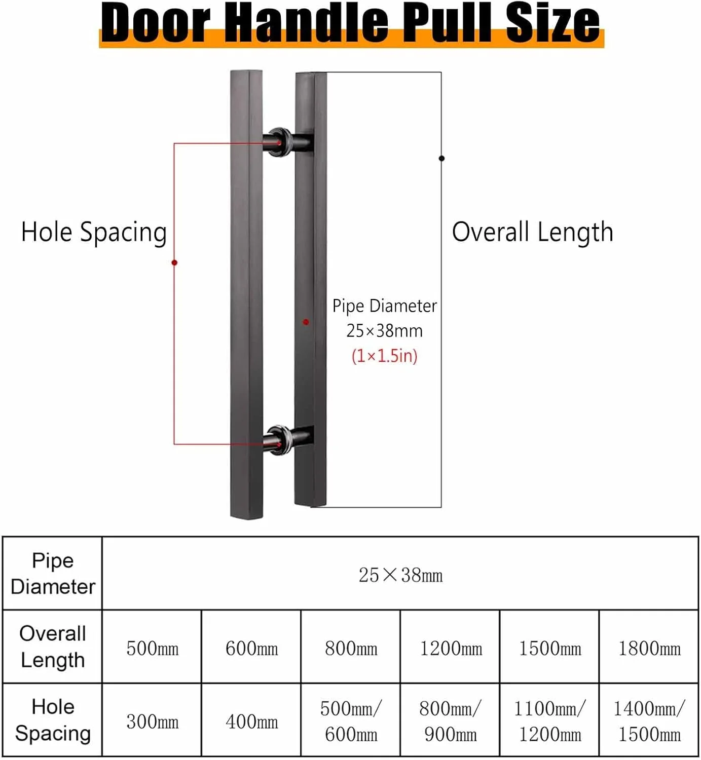 دستگیره درب کشویی انبار، دستگیره درب شیشه ای، دستگیره های بلند مربعی استیل ضد زنگ برای درب ورودی، دستگیره فشاری مدرن تجاری داخلی و خارجی، مشکی - 140 سانتی متر/180 سانتی متر دستگیره درب کشویی انبار، دستگیره درب شیشه ای، دستگیره های بلند مربعی استیل ضد زنگ برای درب ورودی، دستگیره فشاری مدرن تجاری داخلی و خارجی، مشکی - 140 سانتی متر/180 سانتی متر