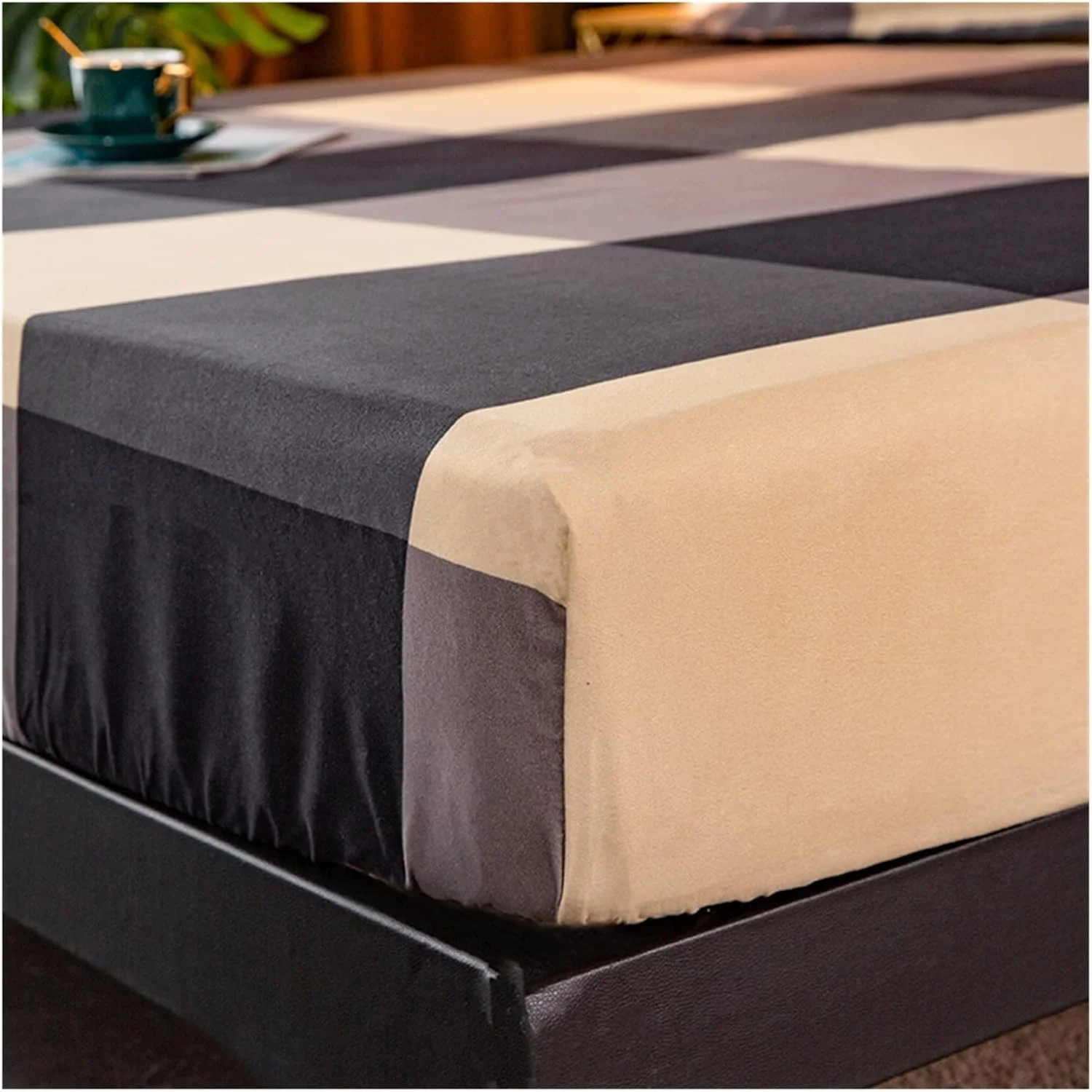 ملحفه تخت خواب چهار گوشه، ملحفه یک نفره و دو نفره، روتختی چاپی، محافظ تشک (رنگ: 07، سایز: 2 عدد روبالشتی 48x74)