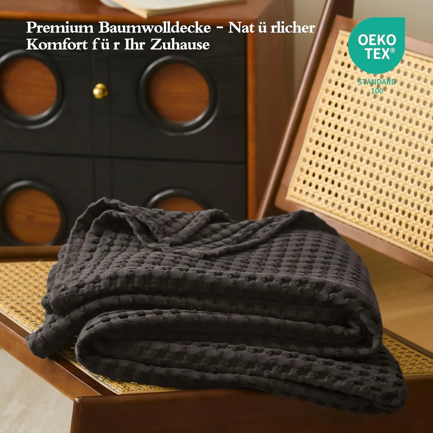 رو تختی بافتنی CHUFFED، 220 در 240 سانتی متر، نرم و قابل تنفس، طرح وافل، پتوی سبک وزن مناسب برای مبل، پتوی بغلی نرم، مناسب اتاق نشیمن، مبل، رنگ ذغالی رو تختی بافتنی CHUFFED، 220 در 240 سانتی متر، نرم و قابل تنفس، طرح وافل، پتوی سبک وزن مناسب برای مبل، پتوی بغلی نرم، مناسب اتاق نشیمن، مبل، رنگ ذغالی