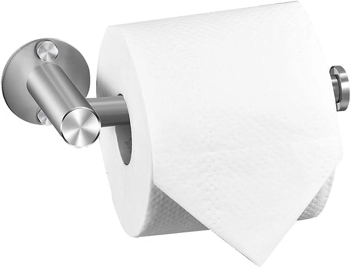 جا دستمال توالت استیل تک لوله ای OOPP، همراه با چسب بدون میخ، نقره ای