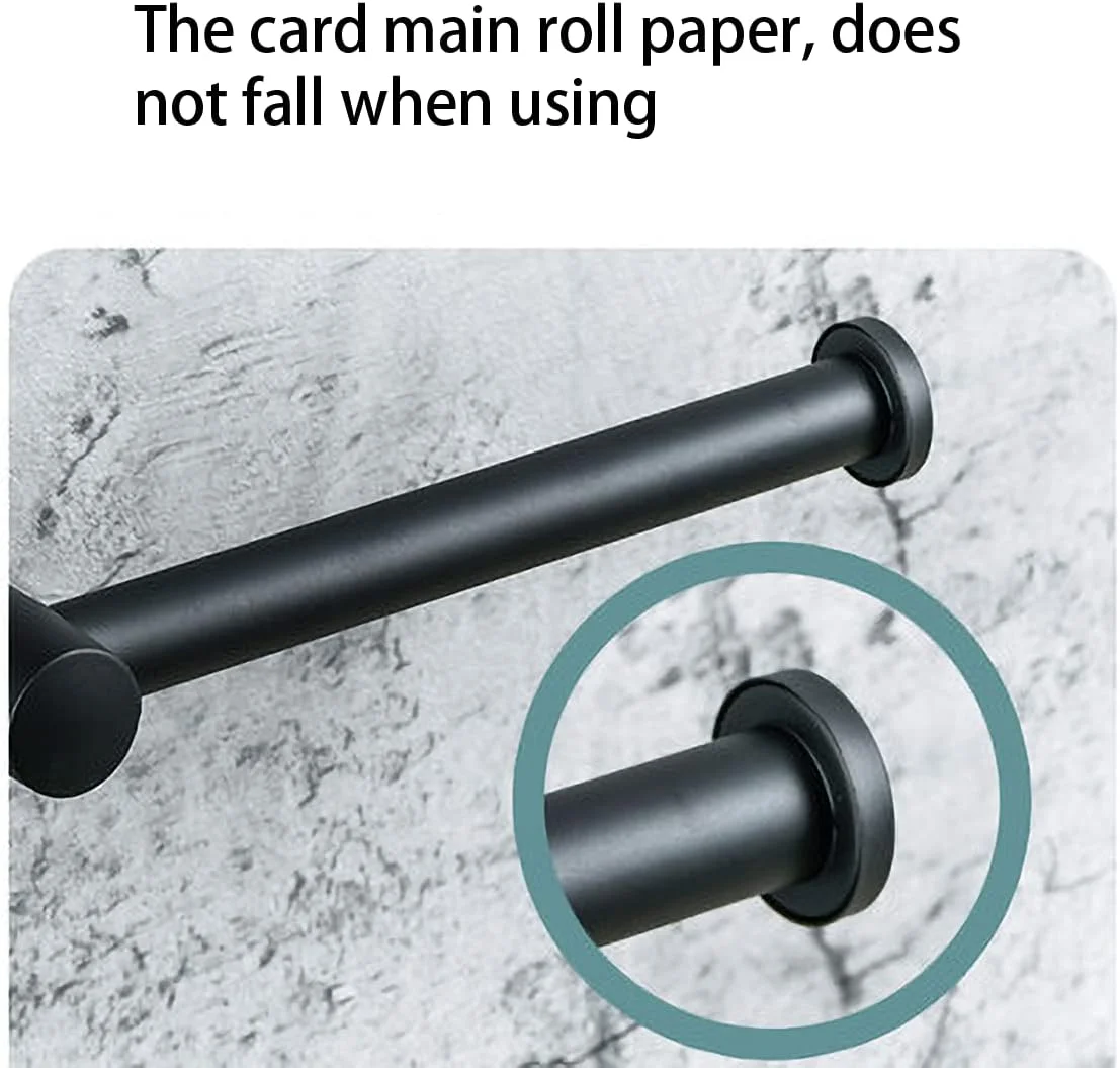 جا دستمال توالت استیل تک لوله ای OOPP، همراه با چسب بدون میخ، نقره ای