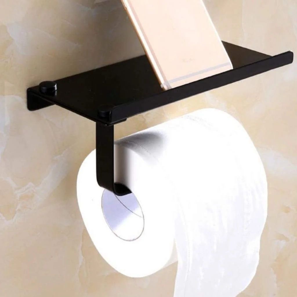 جا دستمال کاغذی فلزی با قفسه، نصب دیواری مناسب حمام و آشپزخانه