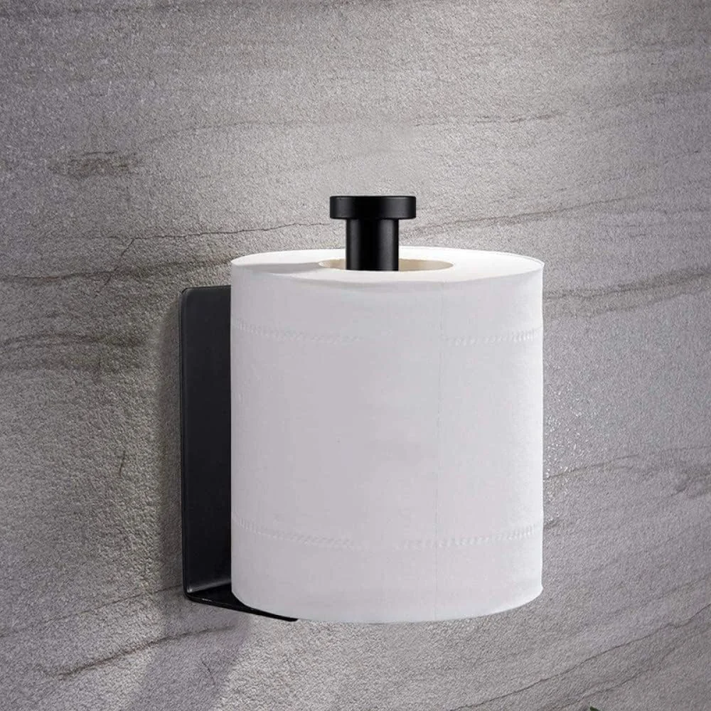 نگهدارنده دستمال توالت دیواری، قفسه دستمال کاغذی، استیل ضد زنگ، لوازم جانبی مشکی حمام، نگهدارنده رول توالت، مشکی