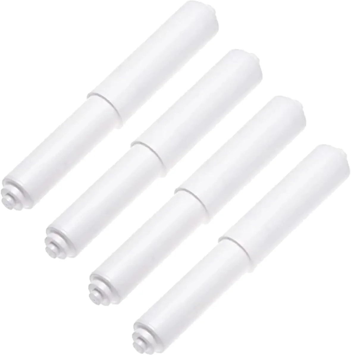 ۴ عدد غلتک نگهدارنده دستمال توالت، نگهدارنده رول توالت، غلتک جایگزین پلاستیکی فنری برای دستمال توالت - نصب آسان