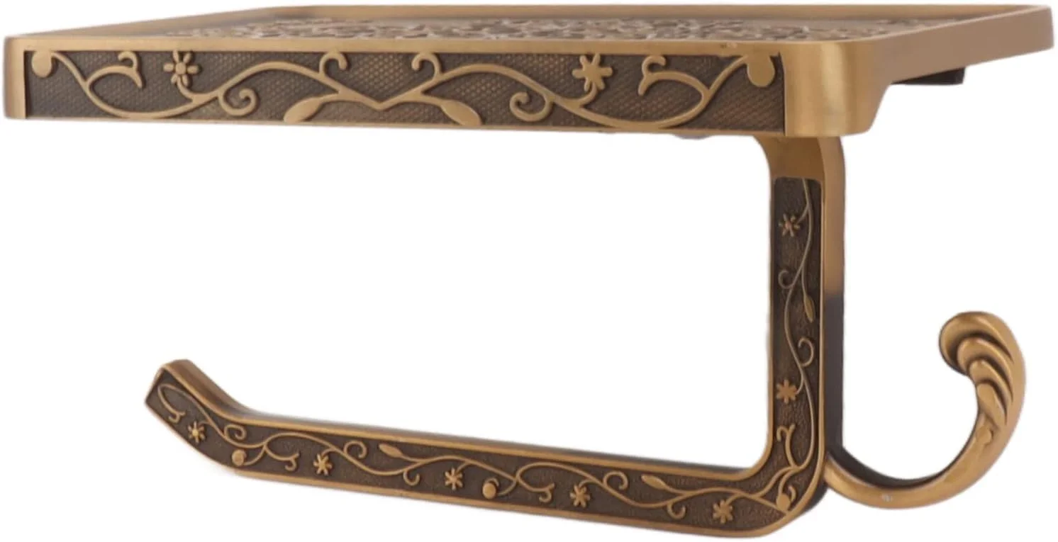 جا کاغذی توالت آلومینیوم فضایی طرح قدیمی مناسب حمام، اتاق نشیمن، اتاق خواب (مدل C)