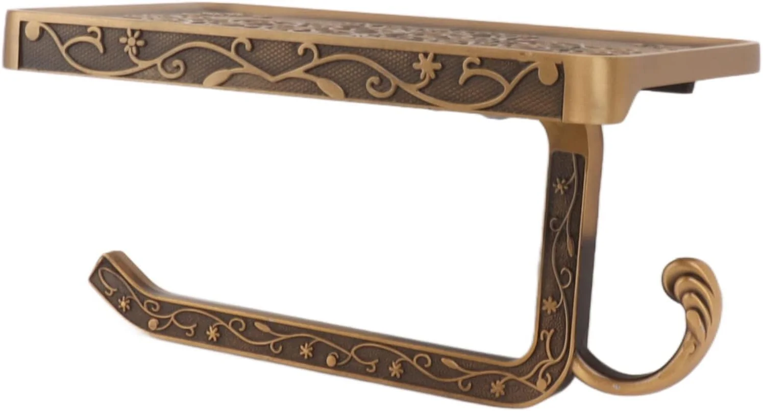 جا کاغذی توالت آلومینیوم فضایی طرح قدیمی مناسب حمام، اتاق نشیمن، اتاق خواب (مدل C)