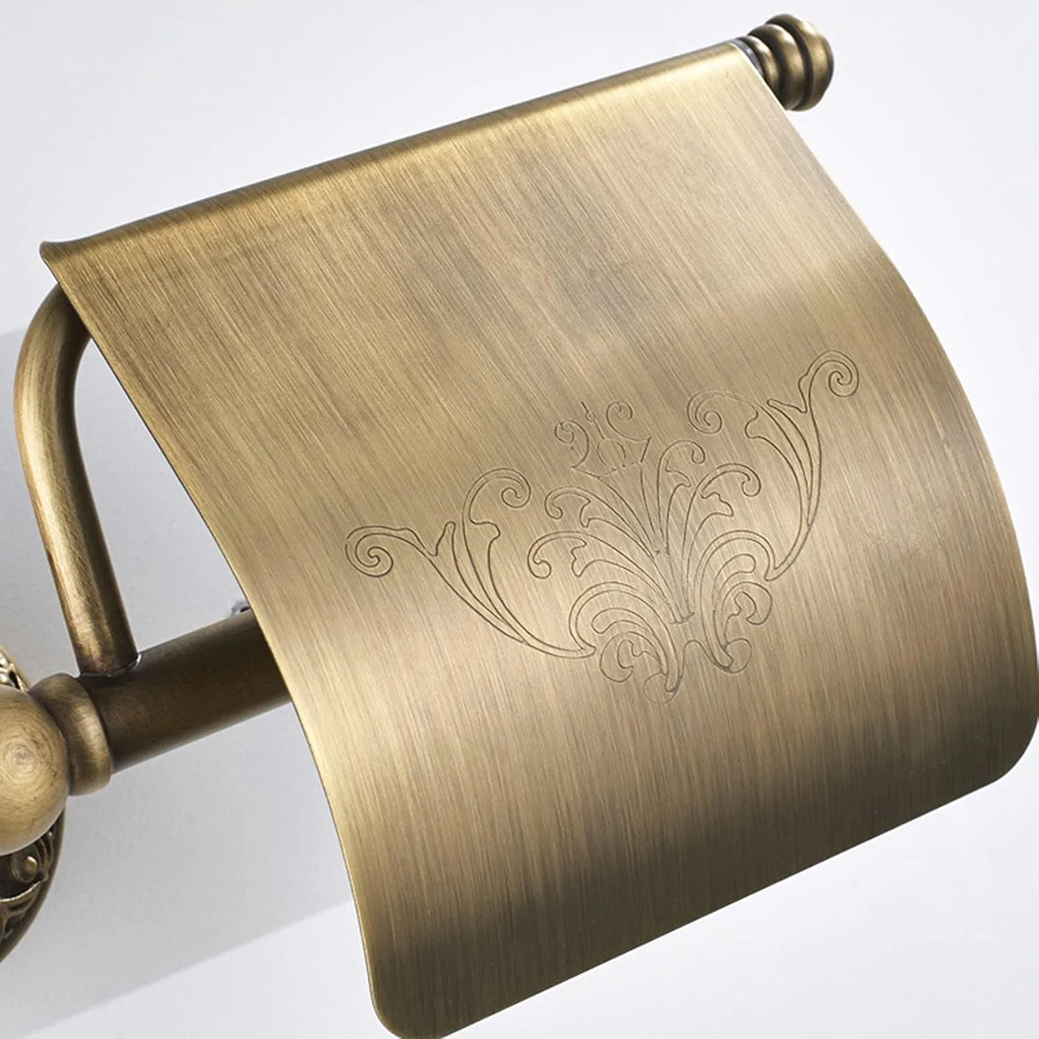 جا دستمال کاغذی توالت LIU با روکش، مسی طرح قدیمی، نصب دیواری، مناسب خانه، ویلا، هتل، آپارتمان، سطح حکاکی شده طرح قدیمی