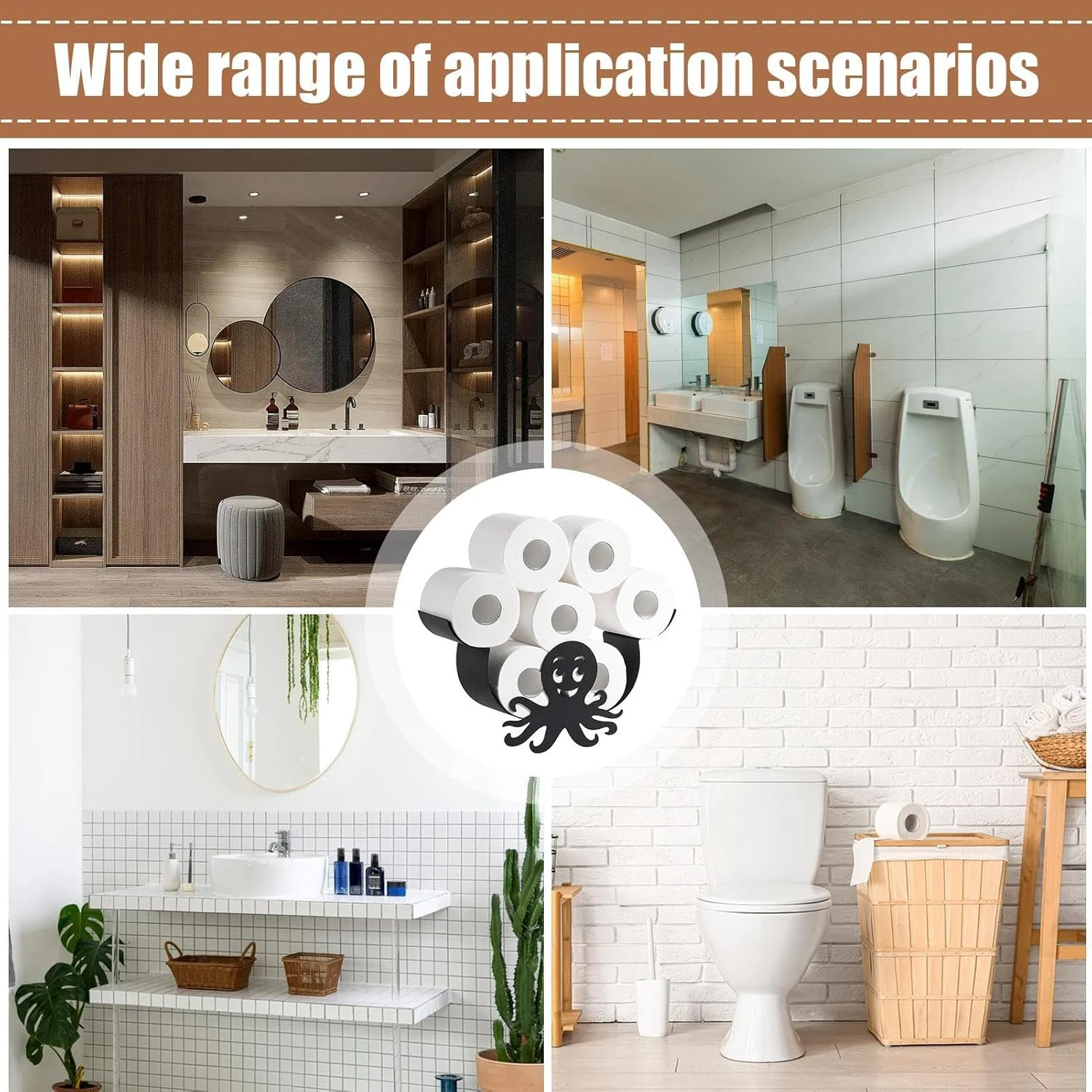 جا دستمال کاغذی توالت طرح اختاپوس | استند نگهدارنده رول دستمال کاغذی برای خانه های روستایی، حمام، فضاهای کوچک، سرویس بهداشتی و دیوار جا دستمال کاغذی توالت طرح اختاپوس | استند نگهدارنده رول دستمال کاغذی برای خانه های روستایی، حمام، فضاهای کوچک، سرویس بهداشتی و دیوار