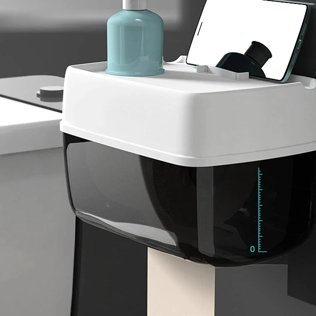 جا دستمال کاغذی دیواری ضد آب با قفسه و محفظه نگهداری