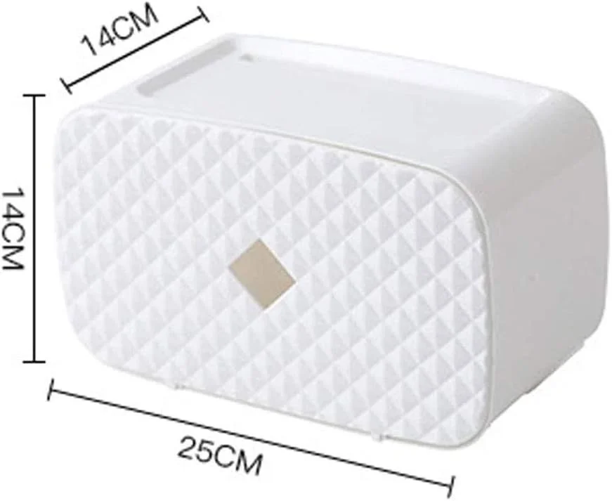 جا دستمال کاغذی توالت سفید - جا موبایلی و جعبه دستمال کاغذی ساده