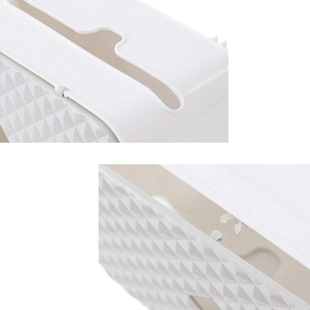 جا دستمال کاغذی توالت سفید - جا موبایلی و جعبه دستمال کاغذی ساده