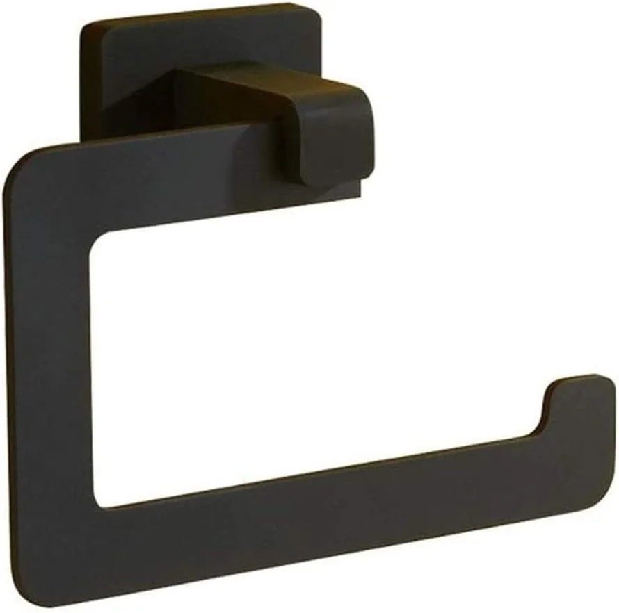 جا دستمال کاغذی توالت مشکی مات، جا رولی دستمال کاغذی کروم استیل ضد زنگ، نصب دیواری بدون نیاز به سوراخکاری