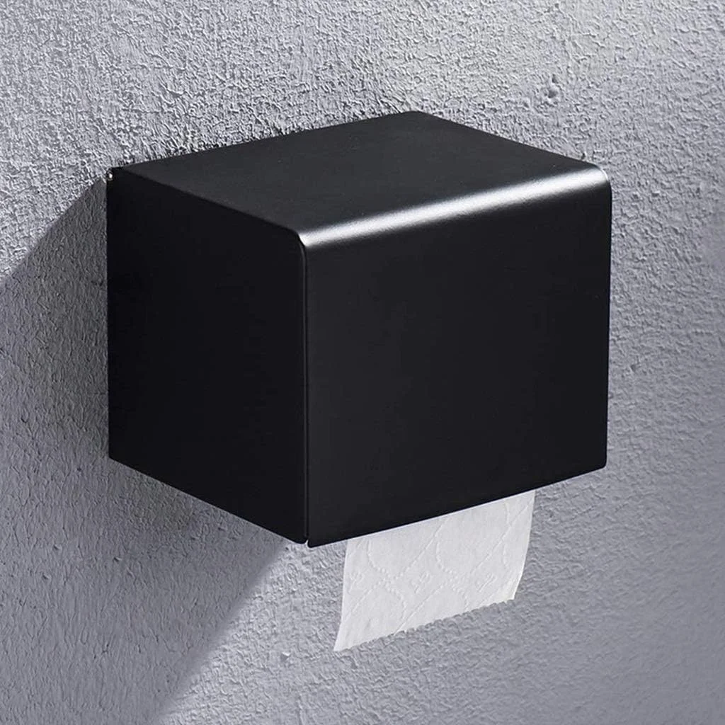 جا دستمال توالت مشکی، ضد زنگ و مناسب نصب دیواری در حمام و آشپزخانه