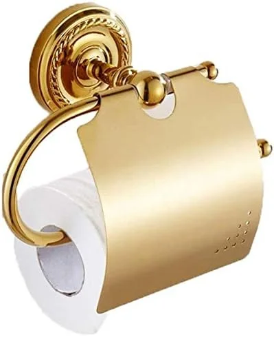 جا دستمال کاغذی توالت برنجی جامد ZDmalt، لوازم جانبی کلاسیک حمام، نگهدارنده رول دستمال توالت