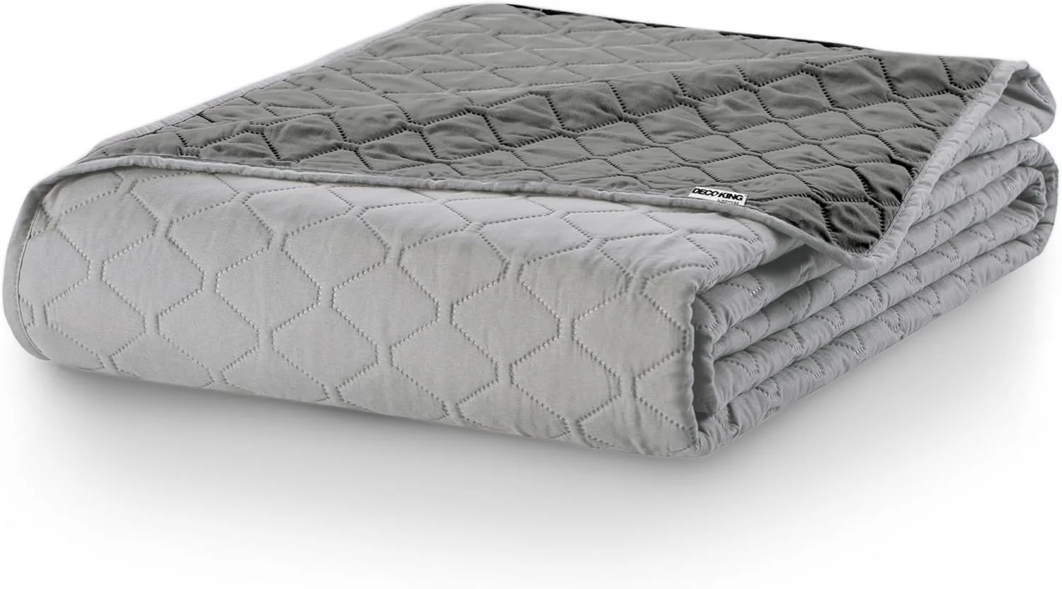 روتختی یک نفره دو رو دکوکینگ 170 در 210 سانتی متر، نقره ای استیل، خاکستری تیره، لحافی، فوق سبک، میکروفایبر مدل اکسل