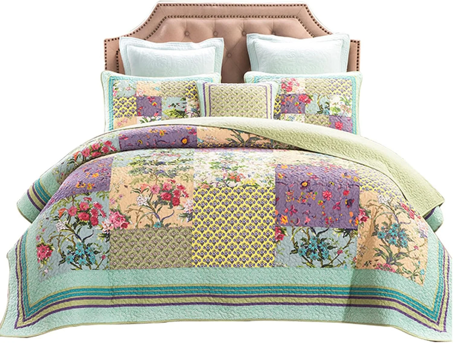 روتختی گارکان سایز 260x270 سانتی متر، روتختی دونفره، روتختی پنبه ای، 3 تکه (1 روتختی و 2 روبالشی) (3 260x270 سانتی متر)