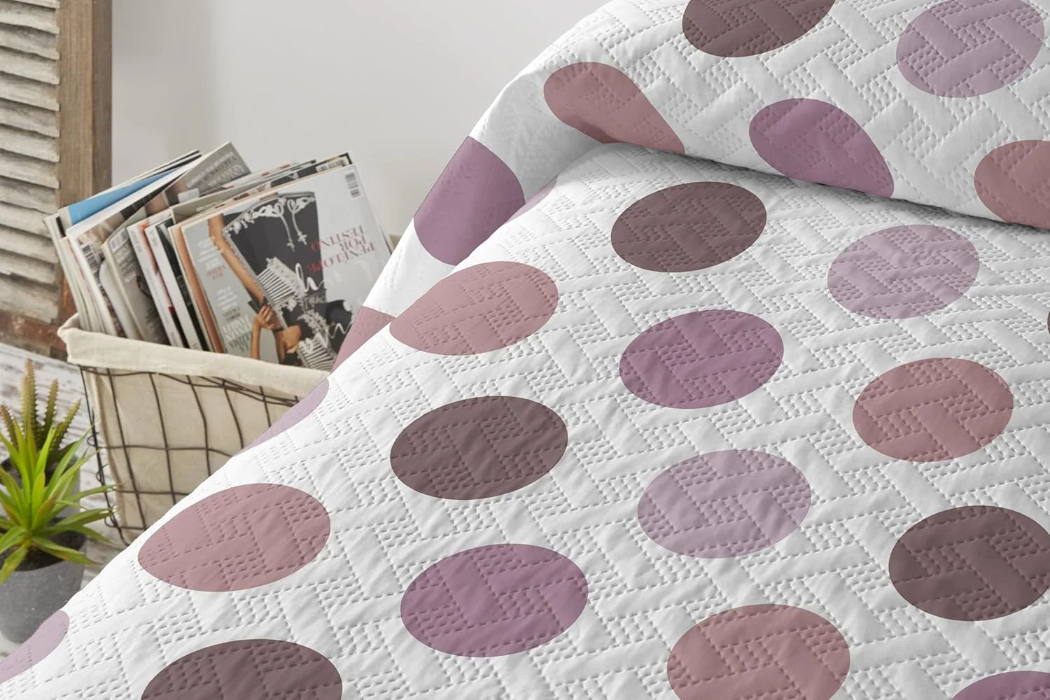 رو تختی آلگریا Degrees Home مناسب تخت 105 سانتی متر، بهاره و تابستانه، ابعاد 200x260 سانتی متر، رنگ آرایشی