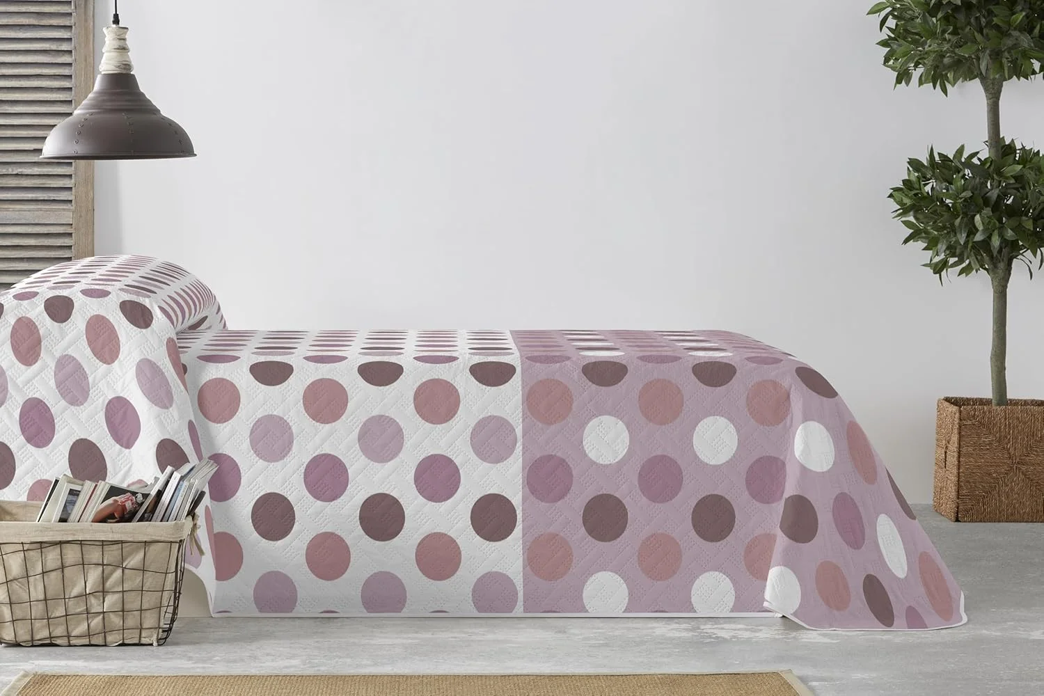 رو تختی آلگریا Degrees Home مناسب تخت 105 سانتی متر، بهاره و تابستانه، ابعاد 200x260 سانتی متر، رنگ آرایشی