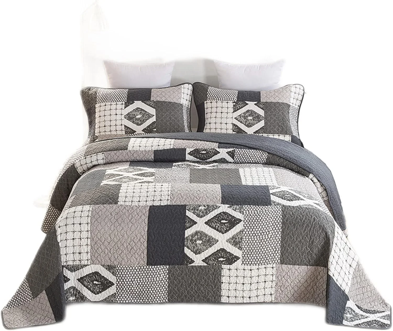 روتختی گارکان، سایز 260x270 سانتی متر، ست روتختی مناسب تخت کینگ سایز، لحاف روتختی کینگ سایز، لحاف پنبه ای، 3 تکه (1 لحاف و 2 روبالشی) (3 260x270 سانتی متر)