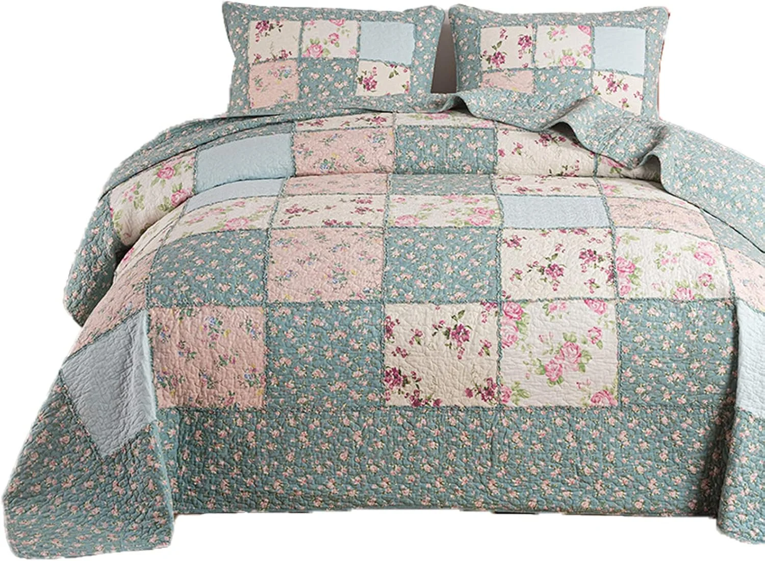 روتختی گارکان، سایز 260x270 سانتی متر، مناسب تخت کینگ، لحاف روتختی کینگ سایز، رو تختی پنبه ای کینگ، 3 تکه (1 لحاف و 2 روبالشی) (3 260x270cm)