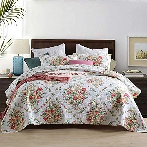 رو تختی گارکان / روتختی پنبه ای لحافی سایز بزرگ طرح گل سه تکه مناسب دکوراسیون اتاق خواب، پتو/رو تختی چند منظوره مناسب تمام فصول 230x250 سانتی متر به همراه روبالشی 50x70 سانتی متر رو تختی گارکان / روتختی پنبه ای لحافی سایز بزرگ طرح گل سه تکه مناسب دکوراسیون اتاق خواب، پتو/رو تختی چند منظوره مناسب تمام فصول 230x250 سانتی متر به همراه روبالشی 50x70 سانتی متر