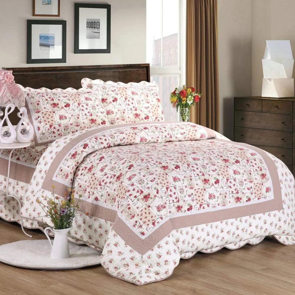 روتختی دو نفره گارکان، روتختی کینگ پنبه ای تکه دوزی شده، ست روتختی، لحاف و بالش، BC-230X250CM (Cb king 230X250cm) روتختی دو نفره گارکان، روتختی کینگ پنبه ای تکه دوزی شده، ست روتختی، لحاف و بالش، BC-230X250CM (Cb king 230X250cm)