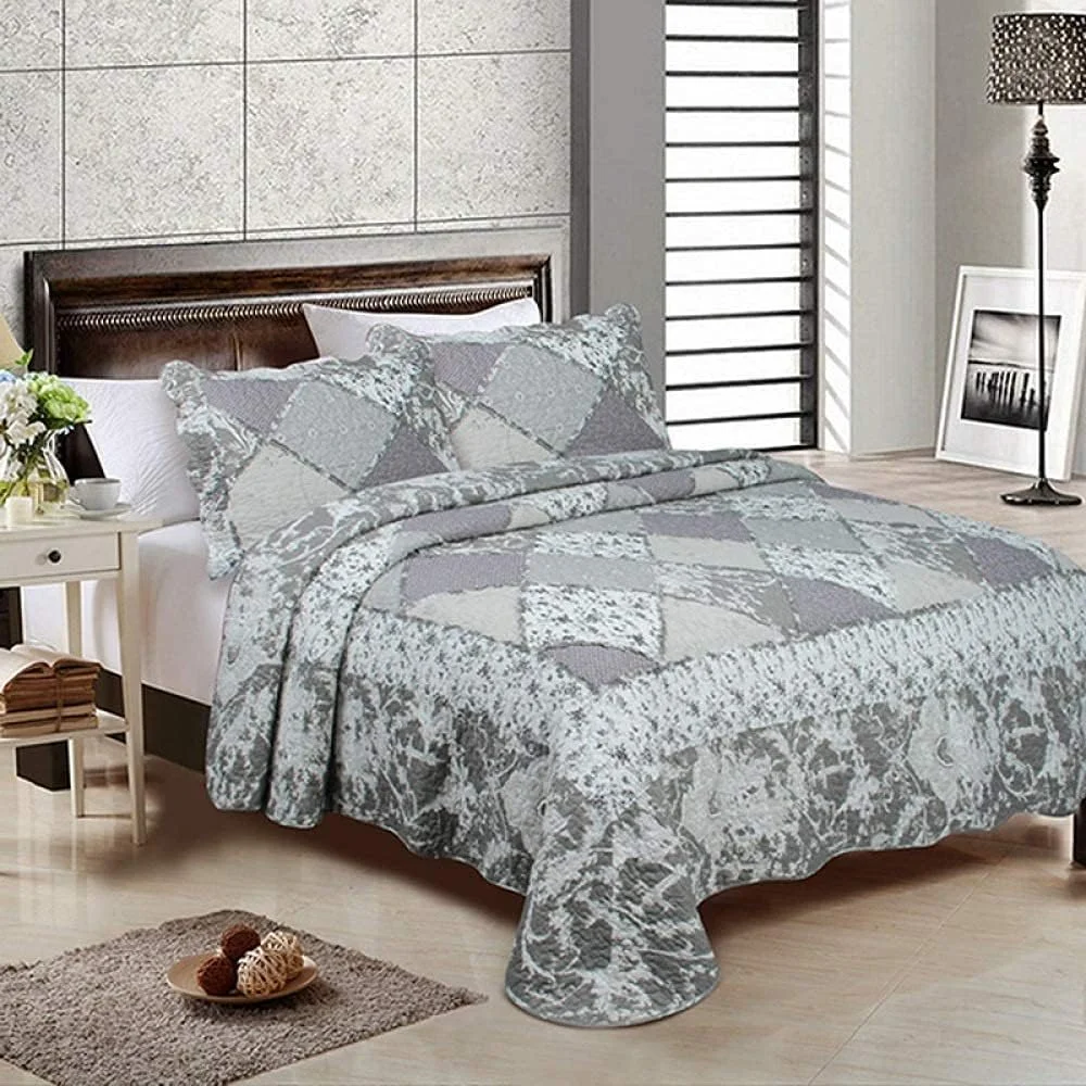 روتختی سه تکه گارکان، پنبهای، طرح چهل تکه چاپی، رو تختی به سبک هنری، لحاف و روبالشتی، مناسب تخت سایز کینگ، -180CM220CM (کینگ 230cm*250cm) روتختی سه تکه گارکان، پنبهای، طرح چهل تکه چاپی، رو تختی به سبک هنری، لحاف و روبالشتی، مناسب تخت سایز کینگ، -180CM220CM (کینگ 230cm*250cm)