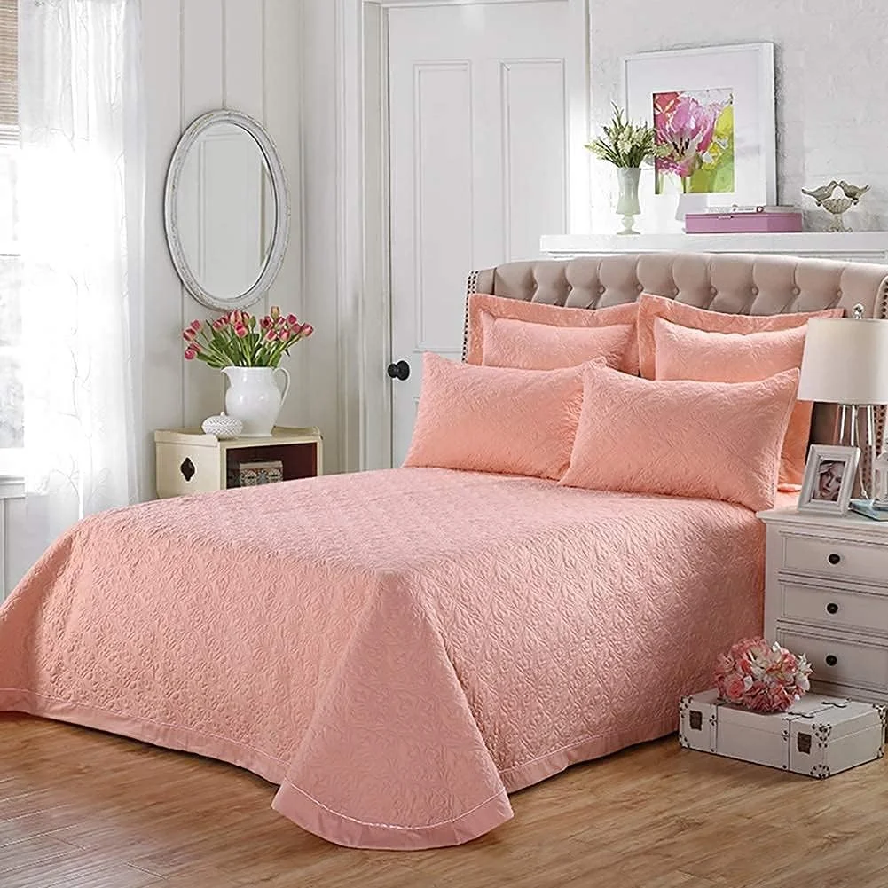 ست روتختی پنبه ای سه تکه GaRcan، نرم و راحت، شامل یک روتختی طرح دار و 2 روبالشی، 245x260 سانتی متر، نارنجی (صورتی) ست روتختی پنبه ای سه تکه GaRcan، نرم و راحت، شامل یک روتختی طرح دار و 2 روبالشی، 245x260 سانتی متر، نارنجی (صورتی)