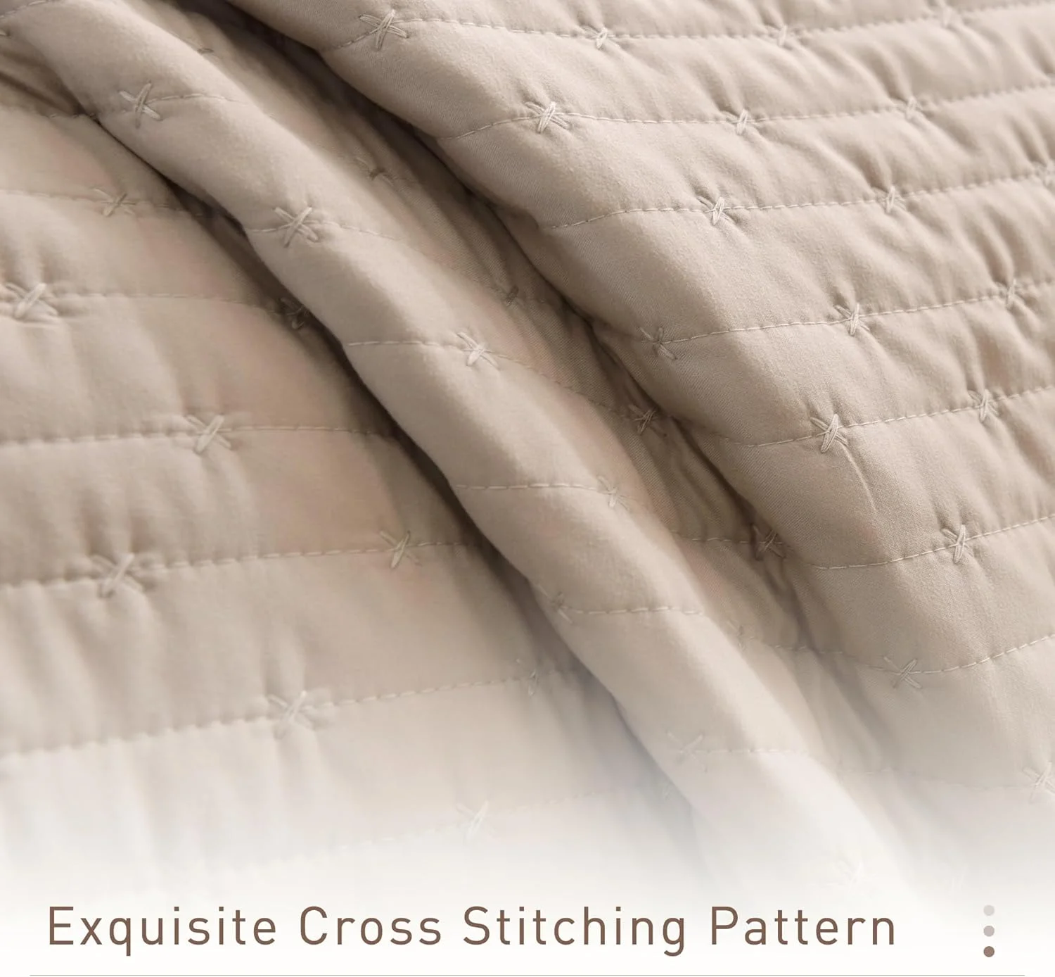 روتختی بزرگ سایز کوئین Masaca (259x300 سانتیمتر)، ست روتختی و لحاف سه تکه رنگ کتان، سبک وزن، فوقالعاده نرم، مناسب برای تمام فصول روتختی بزرگ سایز کوئین Masaca (259x300 سانتیمتر)، ست روتختی و لحاف سه تکه رنگ کتان، سبک وزن، فوقالعاده نرم، مناسب برای تمام فصول