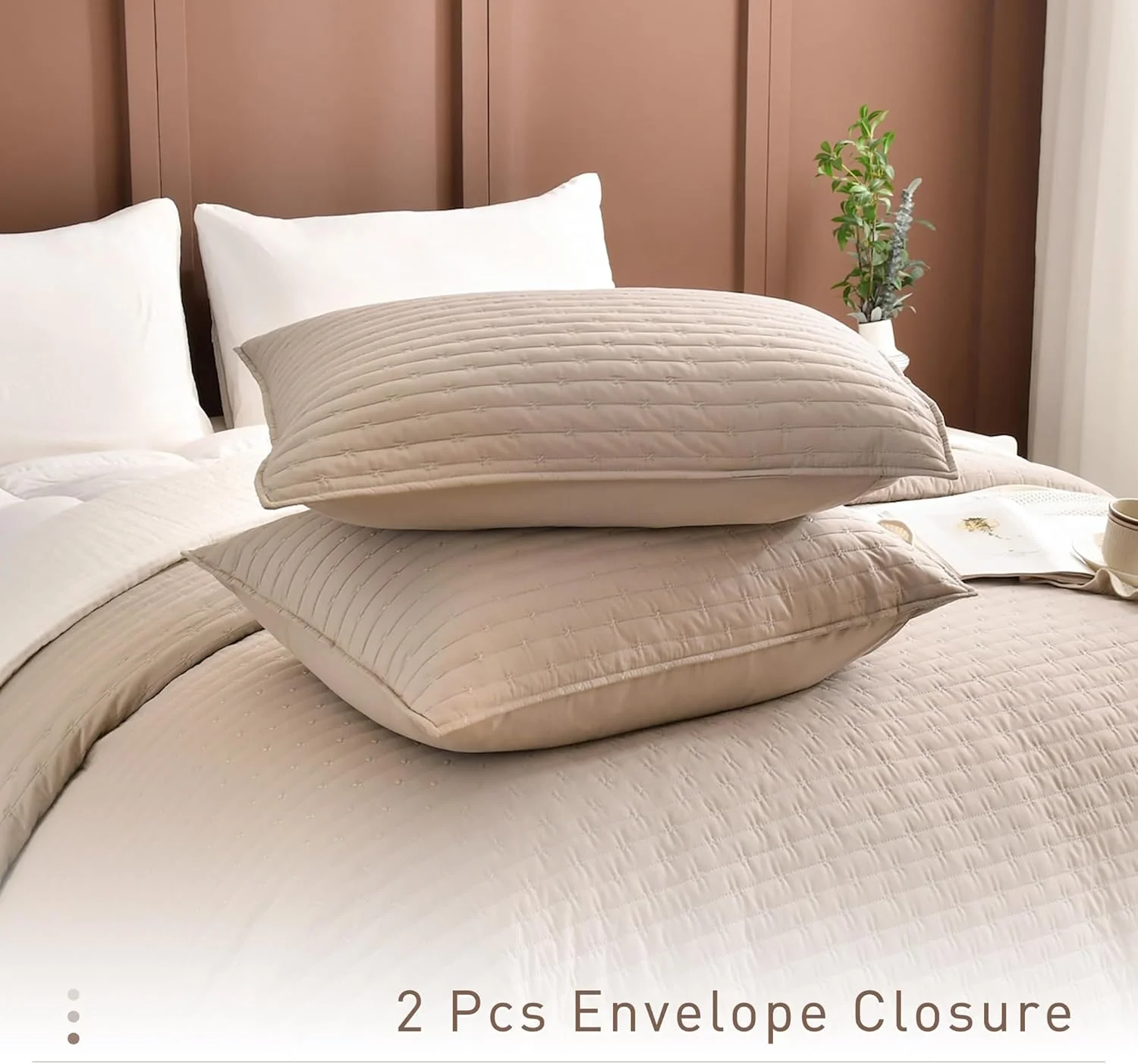 روتختی بزرگ سایز کوئین Masaca (259x300 سانتیمتر)، ست روتختی و لحاف سه تکه رنگ کتان، سبک وزن، فوقالعاده نرم، مناسب برای تمام فصول روتختی بزرگ سایز کوئین Masaca (259x300 سانتیمتر)، ست روتختی و لحاف سه تکه رنگ کتان، سبک وزن، فوقالعاده نرم، مناسب برای تمام فصول