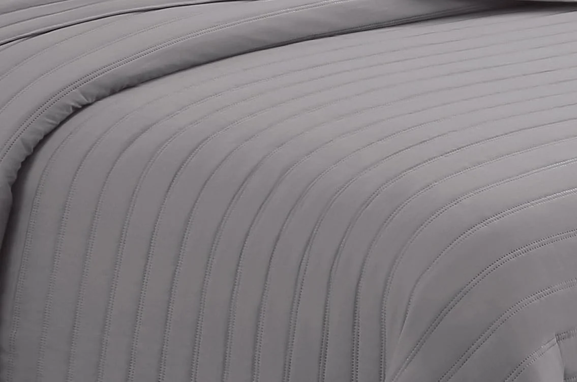 ست لحاف رو تختی برجسته مدرن MK Collection، رنگ طوسی