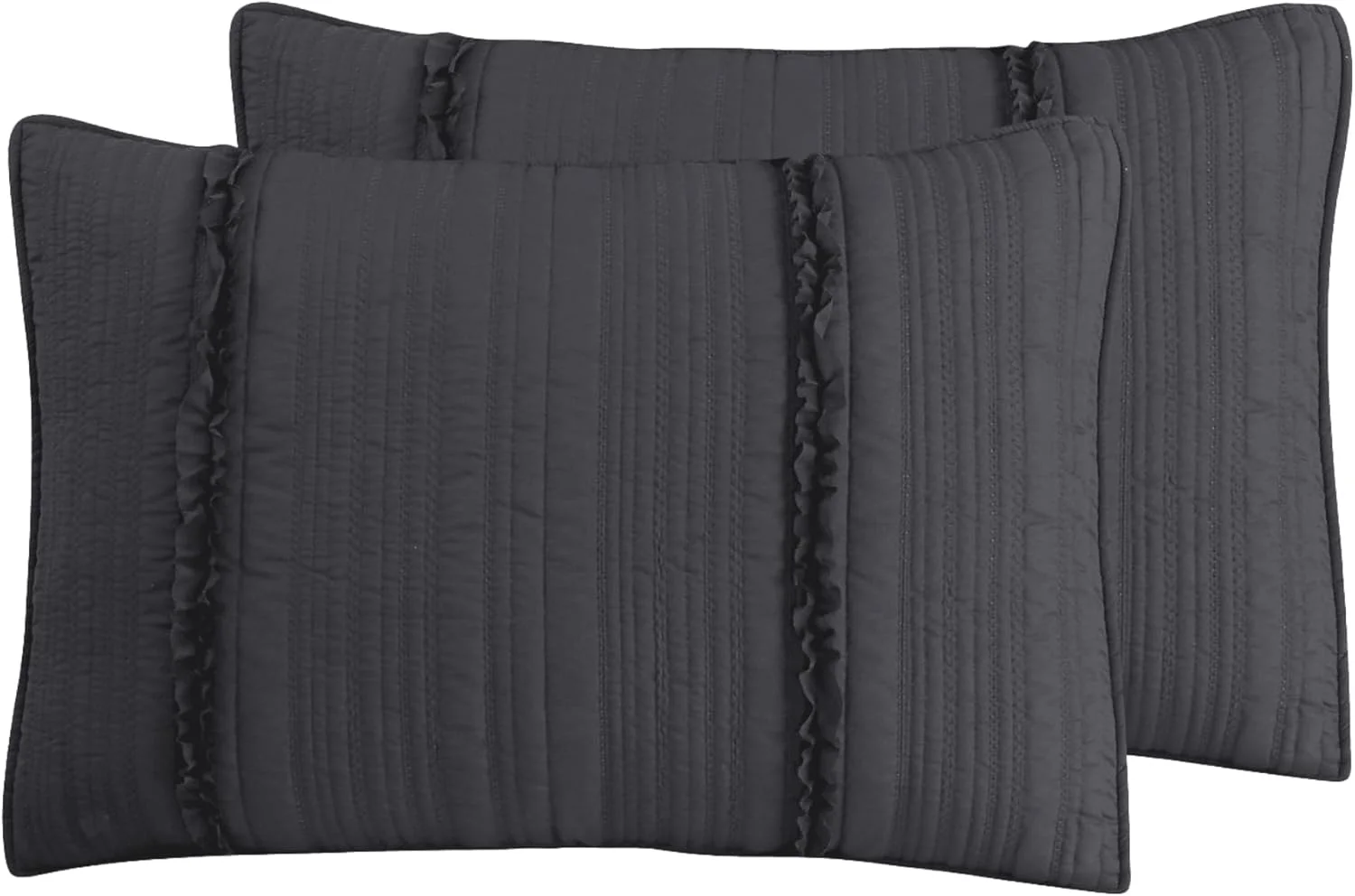 رو تختی آیوال، رو انداز تخت، روبالشتی ساده و طرح دار، سایز: 220/240 + 2 عدد 50/70، جنس: 100% پنبه، آیوال خاکستری تیره