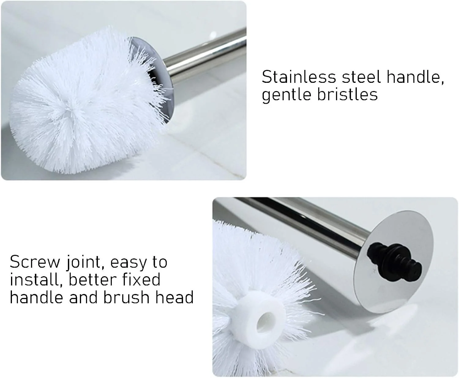 لوازم جانبی توالت، برس توالت و جا برسی سرامیکی و فلزی، برس و جا برسی تمیز کننده، لوازم جانبی حمام، 16x39 سانتی متر