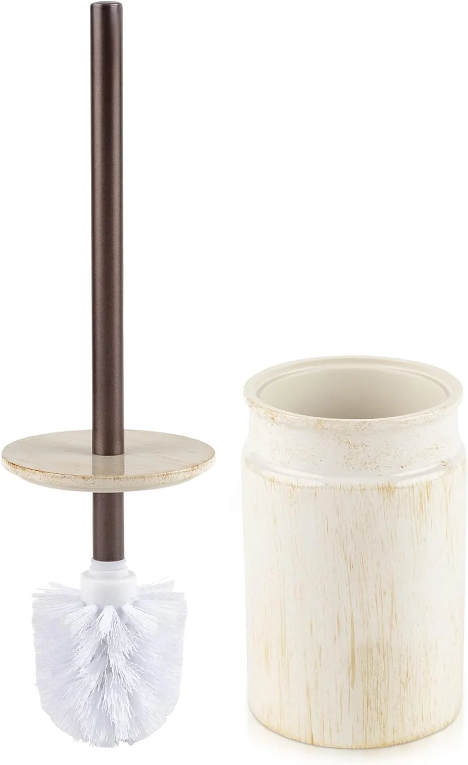فرچه و پایه توالت Creative Scents مدل Rustic Luxe رنگ بژ