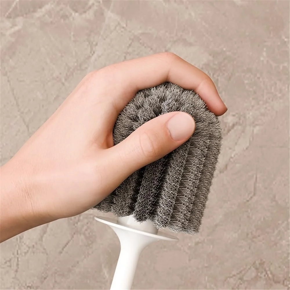 برس توالت و نگهدارنده، برس توالت با موهای بلند برای تمیز کردن عمیق هر گوشه