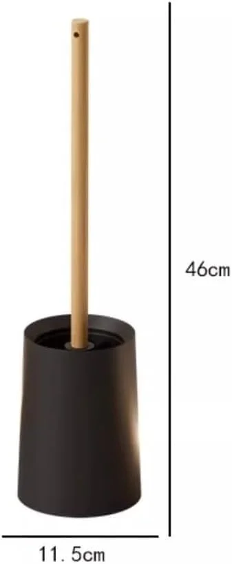 برس توالت و نگهدارنده، برس توالت دسته بلند خانگی، برس توالت نصب شده روی دیوار و زمین با مجموعه تمیز کننده پایه، تمیز کردن عمیق هر گوشه (سفید)