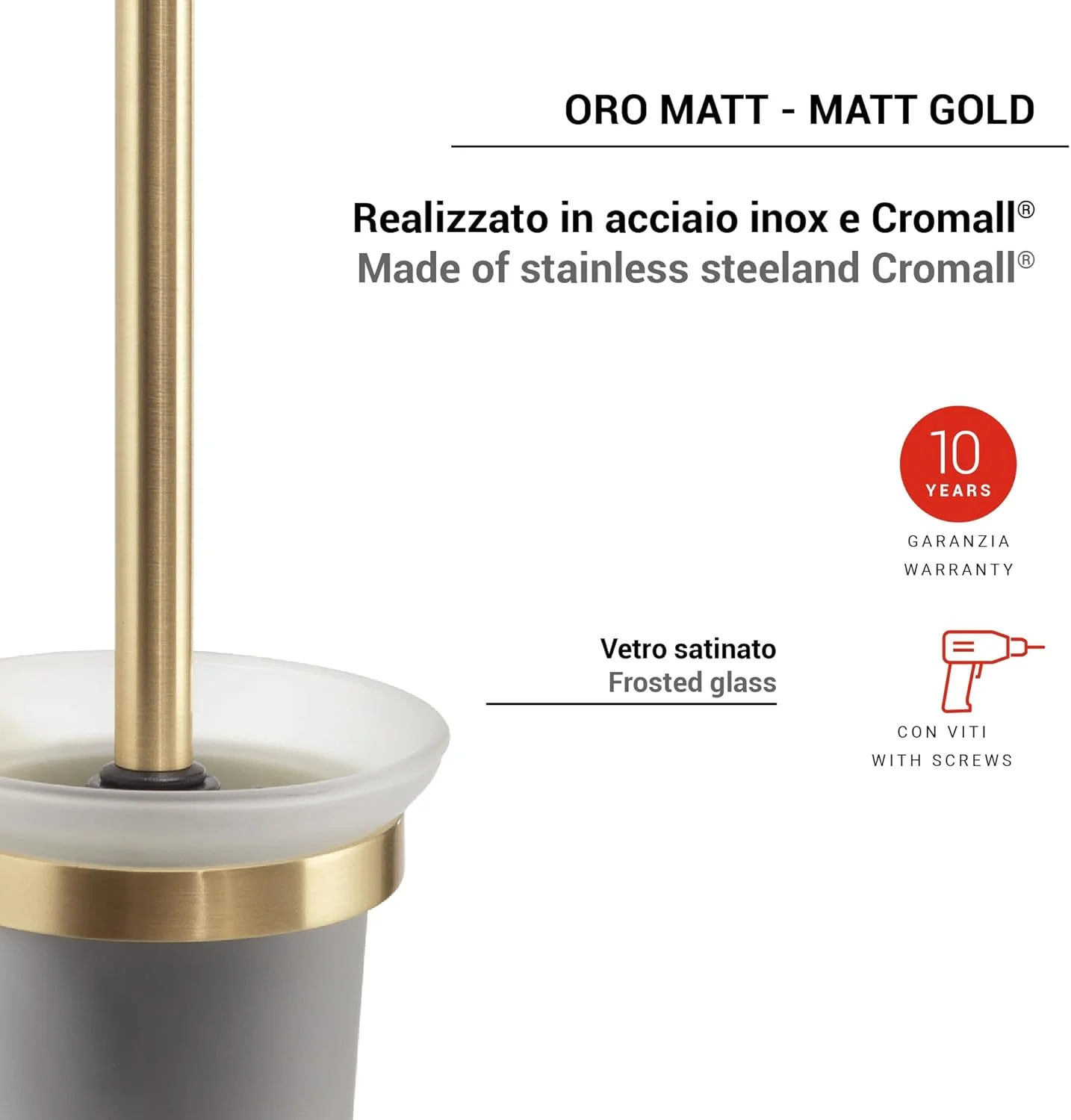 جا برس توالت Gedy Tonal، طلایی مات