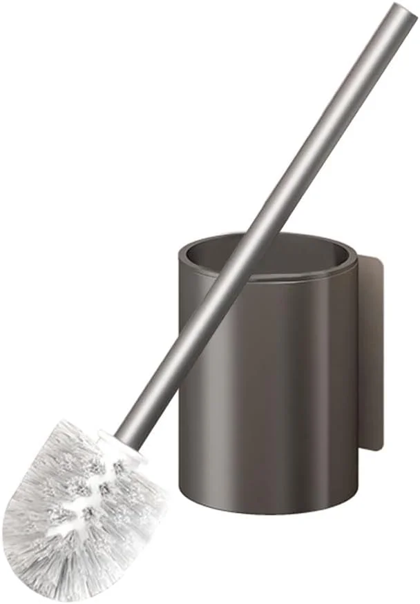 برس توالت آلومینیومی و ست نگهدارنده برای حمام، موهای بادوام برای تمیز کردن حمام، اندازه جمع و جور برای نگهداری و سازماندهی، برس تمیز کننده توالت قابل نصب روی دیوار و ایستاده