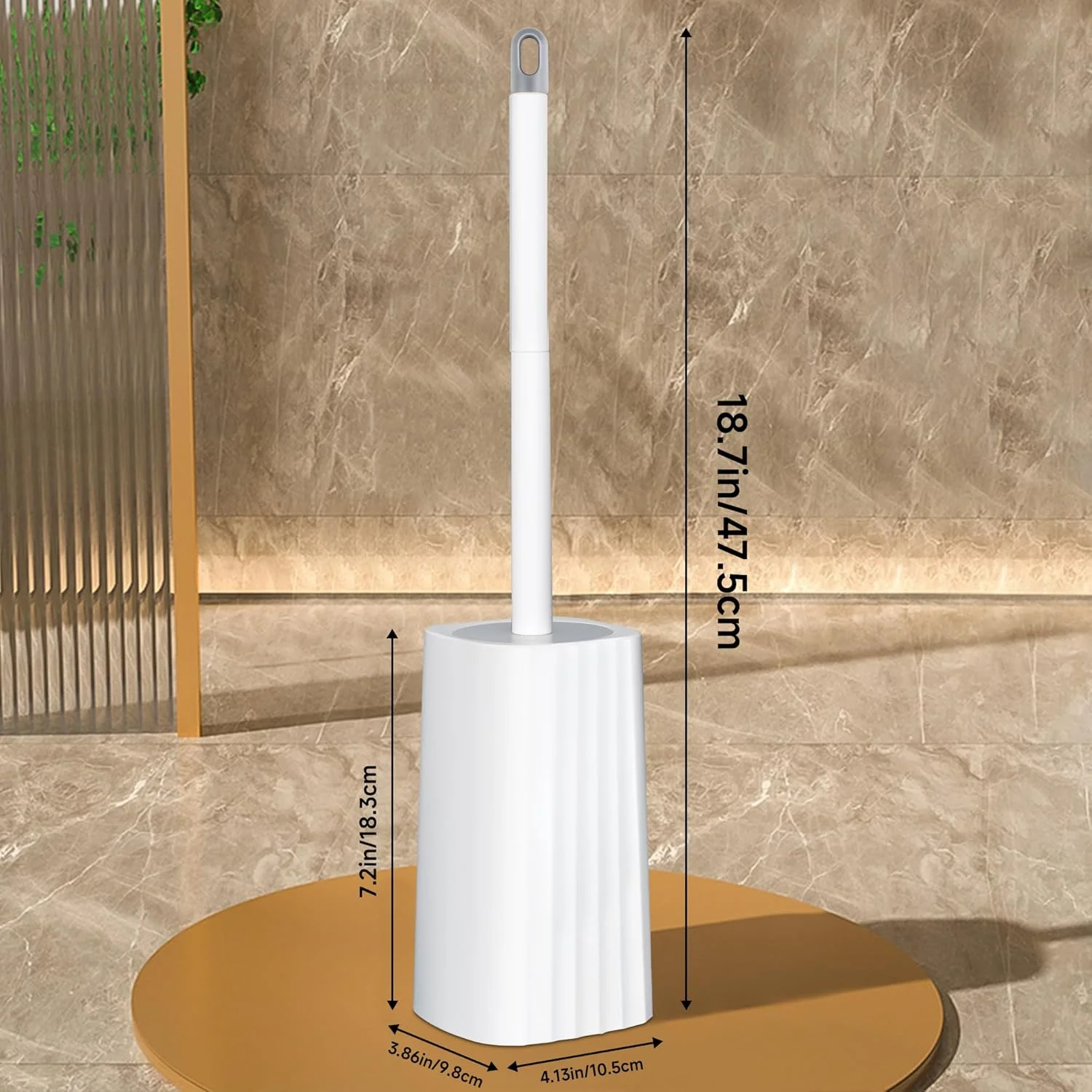 ست برس توالت و جا برسی، دسته پلاستیکی سبک، صرفه جویی در فضا برای نگهداری، تمیز کردن عمیق، ضد چکه، مونتاژ آسان، برس نایلونی (2 عدد، سفید) ست برس توالت و جا برسی، دسته پلاستیکی سبک، صرفه جویی در فضا برای نگهداری، تمیز کردن عمیق، ضد چکه، مونتاژ آسان، برس نایلونی (2 عدد، سفید)