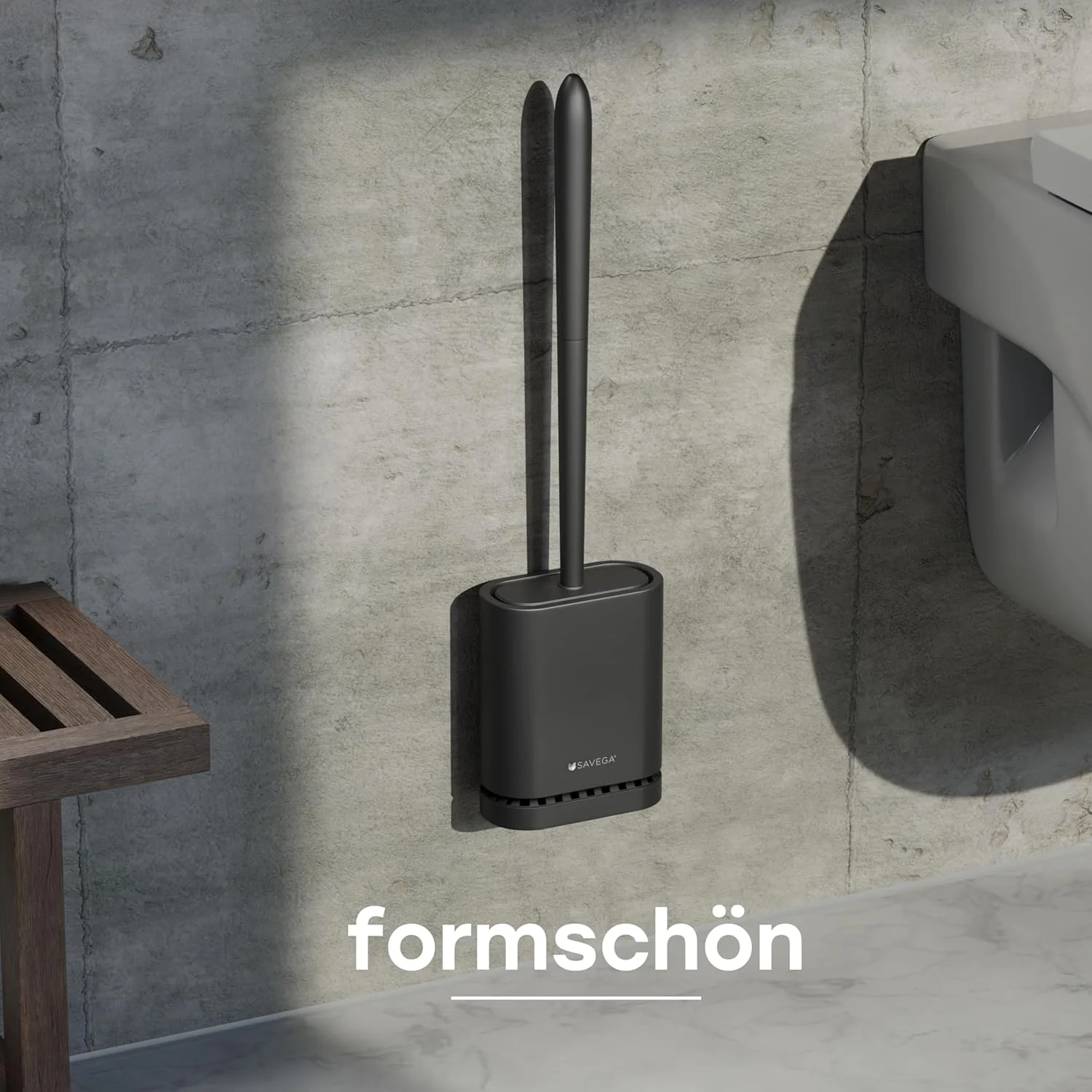 برس توالت سیلیکونی - برس توالت دیواری - برس توالت بدون نیاز به سوراخکاری - نگهدارنده برس توالت - برس توالت - ست برس توالت - نگهدارنده برس توالت - برس توالت (مشکی)