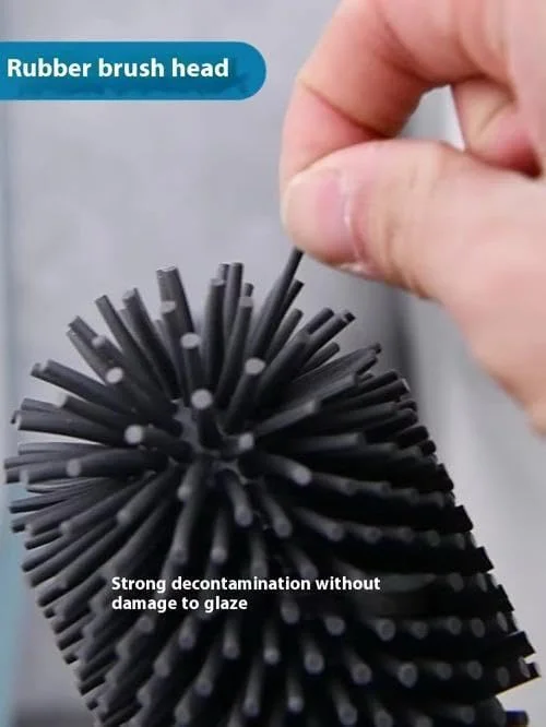 برس توالت حرفه ای 2 عددی با نگهدارنده، موهای سیلیکونی بادوام، تمیز کننده عمیق، ضد خش، طراحی خشک شدن سریع برای حمام، دسته بلند، دستگیره ضد لغزش، اسکراب قدرتمند، تمیز کردن آسان (خاکستری و سبز)