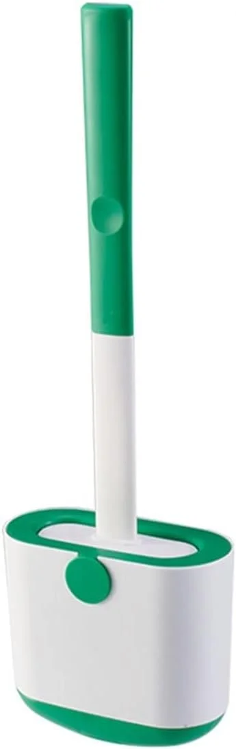 برس توالت فرنگی TIANDFY سیلیکونی به همراه پایه نگهدارنده، برس توالت شوی تخلیه دار، ابزار نظافت دیواری مناسب برای سرویس بهداشتی منزل