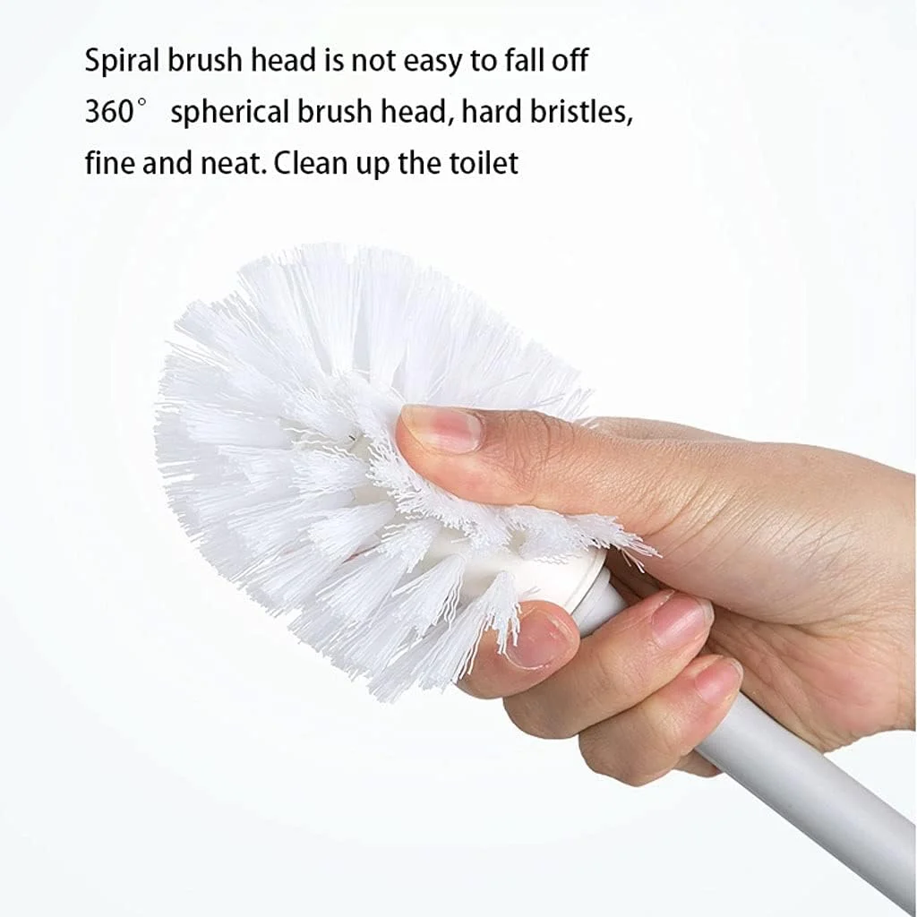 برس توالت برای حمام به همراه جا برسی، ست برس و جا برسی توالت، برس تمیز کننده توالت با دسته بلند ضد لغزش