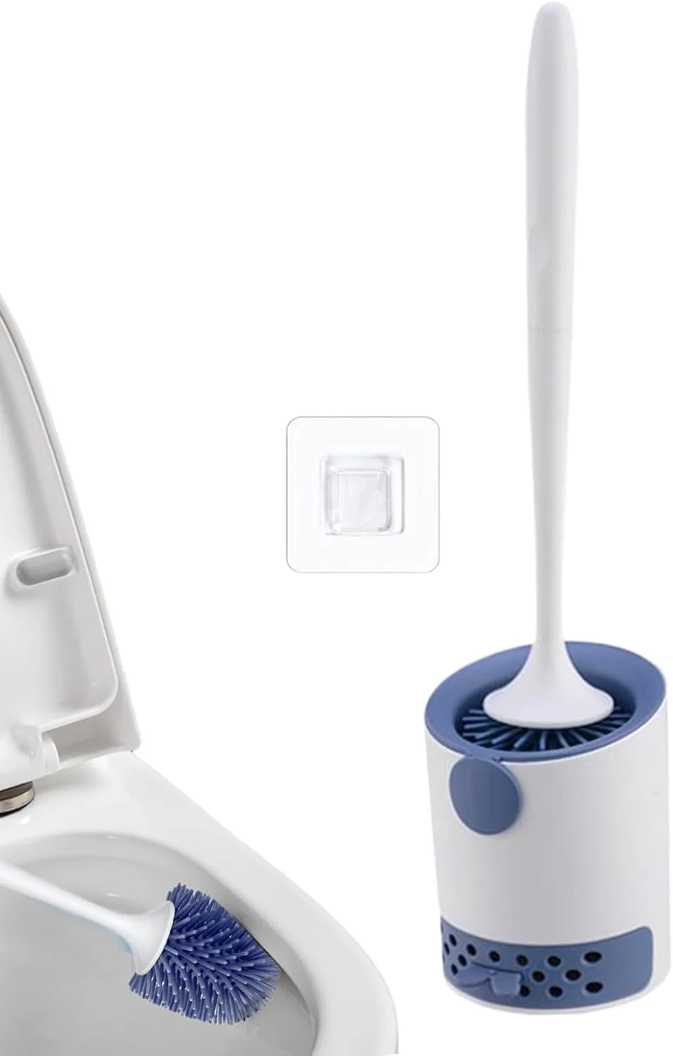 برس توالت فرنگی - ست جا برسی توالت فرنگی - لوازم نظافت قابل نصب روی دیوار برای خانه، خوابگاه، رستوران، اداره، آپارتمان، ضروری برای تمیز کردن