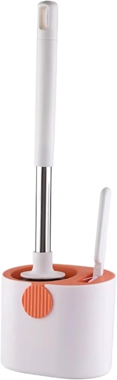 برس توالت با نگهدارنده - نگهداری آسان با دسته راحت - طراحی گرد جمع و جور - مناسب برای استفاده در خانه و محل کار
