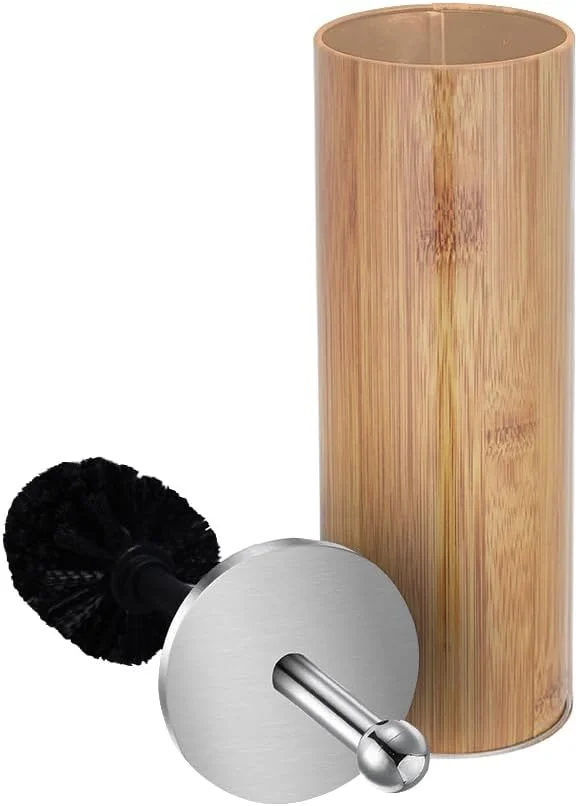 برس توالت و جا برسی زهاری هوم Woodland برای حمام، جا برسی فلزی، طبیعی برس توالت و جا برسی زهاری هوم Woodland برای حمام، جا برسی فلزی، طبیعی