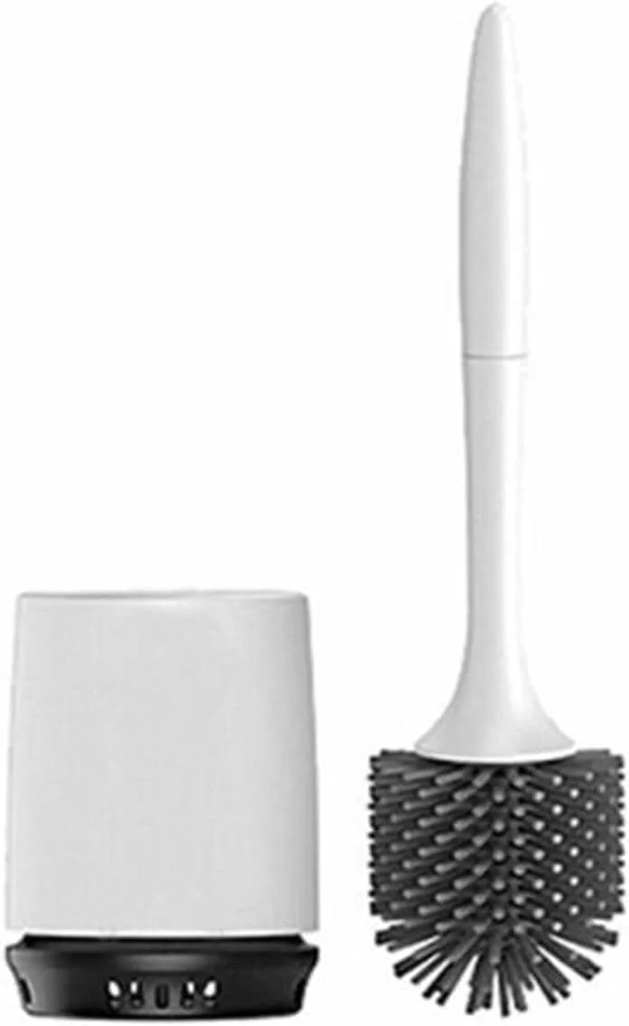 برس توالت فرنگی بهداشتی، برس توالت با موهای نرم سیلیکونی، ست نگهدارنده برس توالت دیواری، محصول نظافت منزل